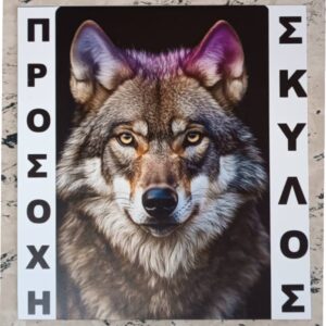 ΠΙΝΑΚΙΔΑ ΠΡΟΣΟΧΗ ΣΚΥΛΟΣ-ΛΥΚΟΣΚΥΛΟ 18χ20